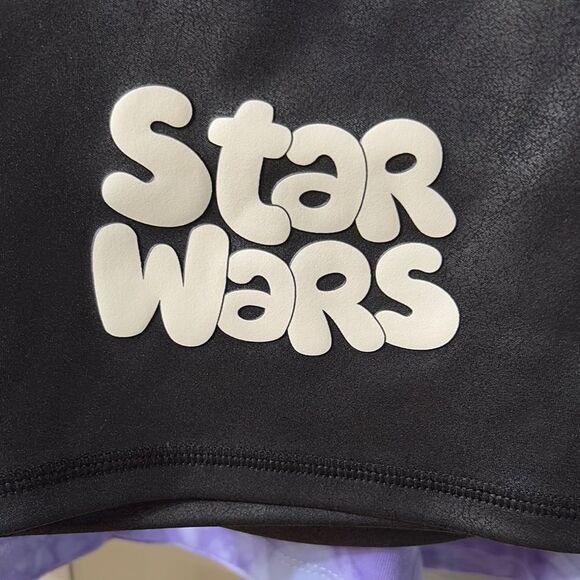 NWT 2pc set Star Wars Purple Tie-Dye Tank Top size XL, Biker Shorts size L - Picture 7 of 8